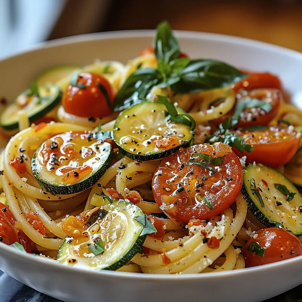 Zesty Tomato Zucchini Pasta Recipe