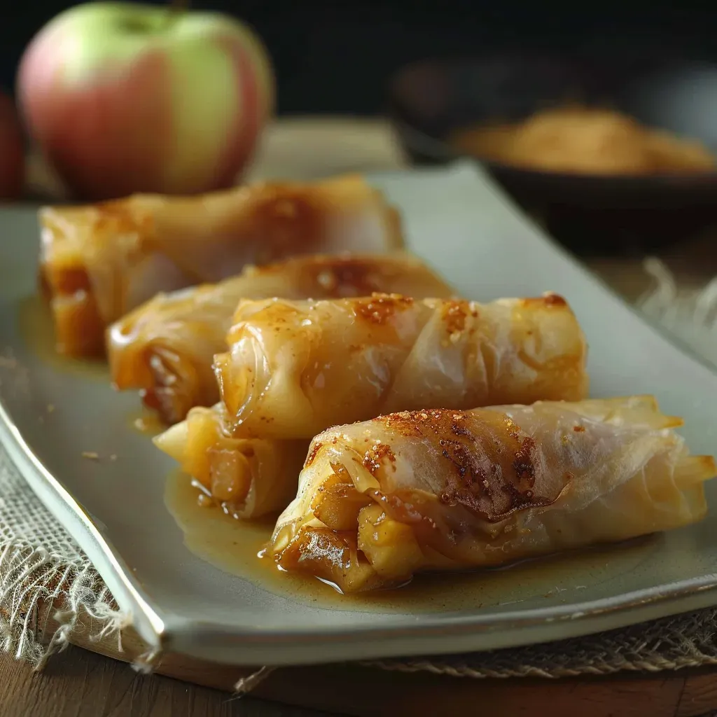 Apple Pie Rice Paper Rolls: Baked & Delicious Recipe