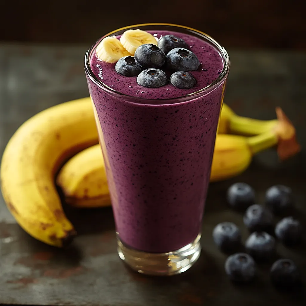 Banana Blueberry Smoothie for a Refreshing Breakfast