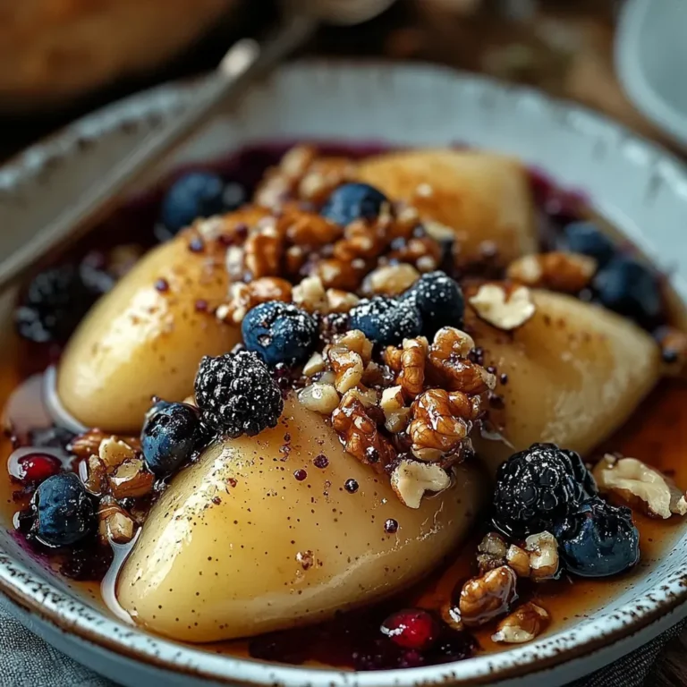 Berry-Filled Baked Pears Recipe
