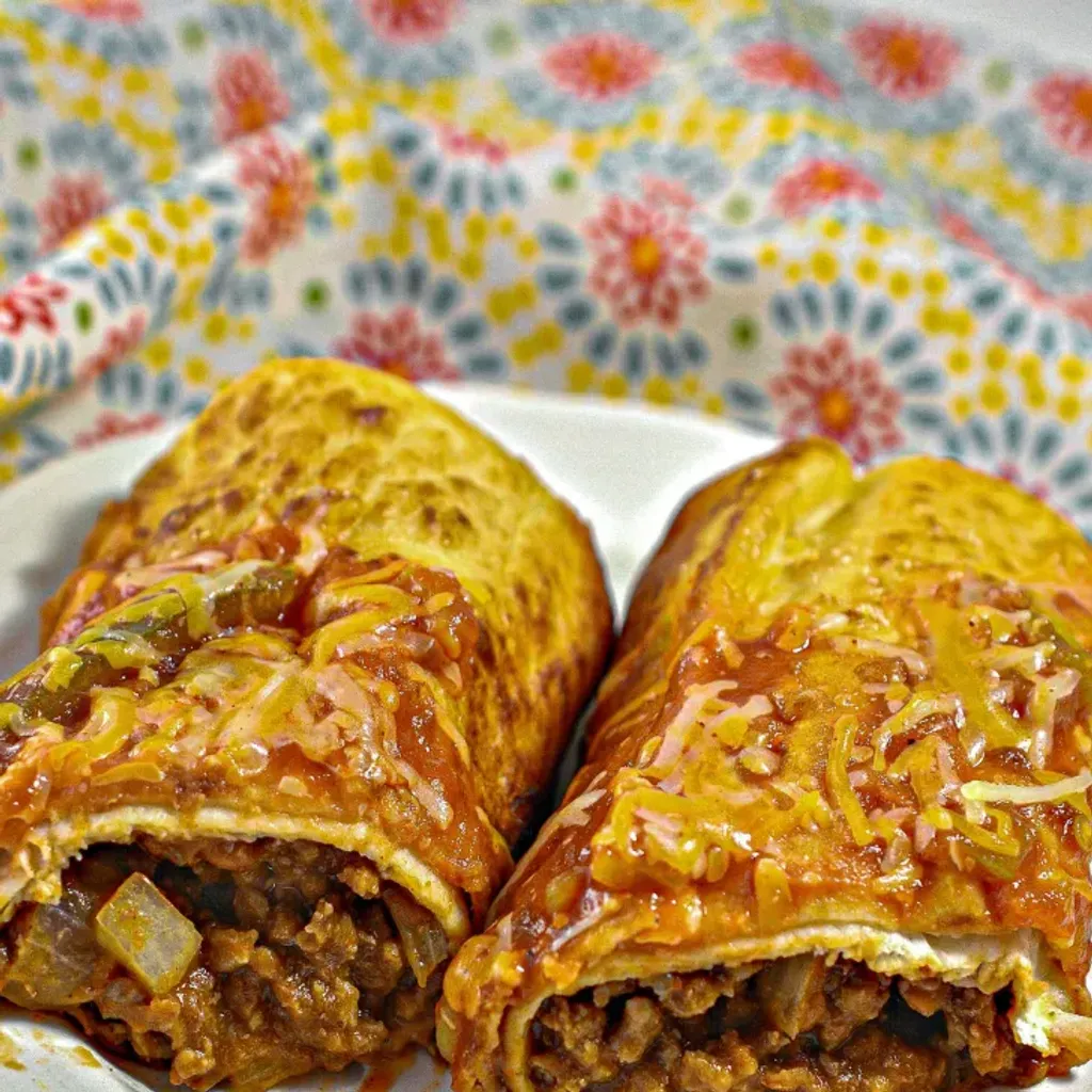 Cheesy Beef Chimichangas Recipe