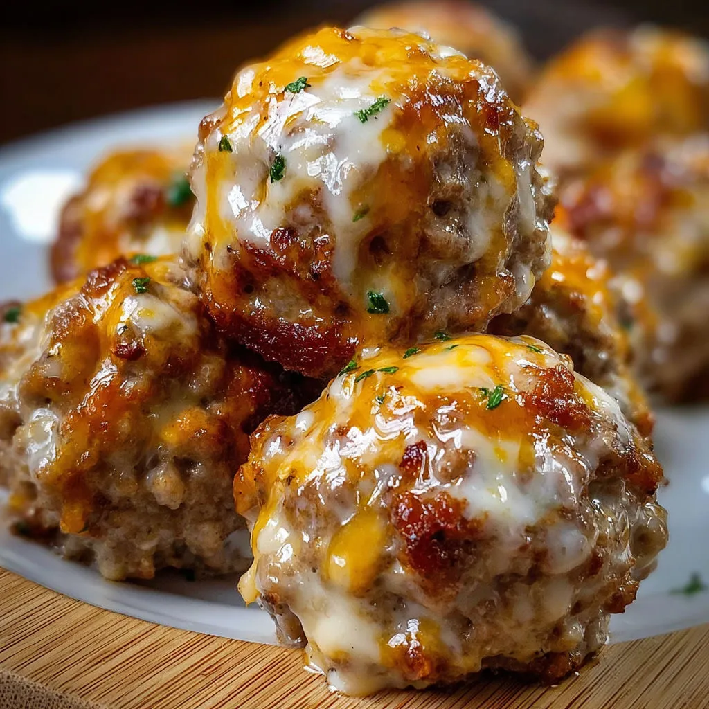 Cheesy Sausage Balls with Rotel - Easy Appetizer Recipe