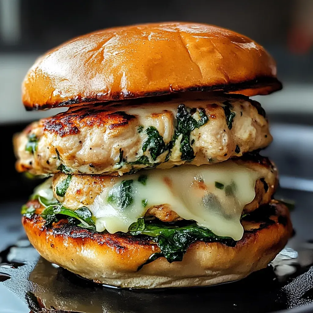 Cheesy Spinach Chicken Burgers: A Delicious Twist!