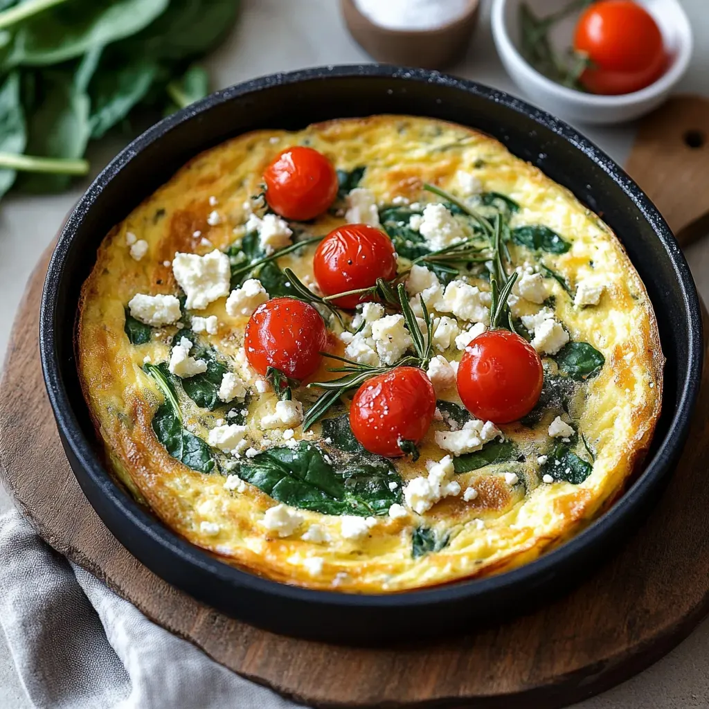 Cheesy Spinach Frittata: Easy Breakfast Recipe