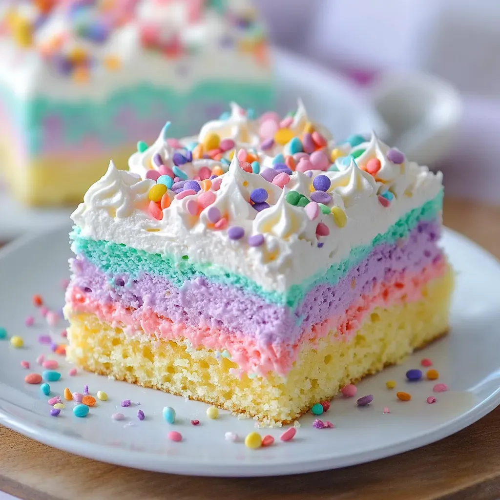 Colorful Easter Poke Cake Recipe