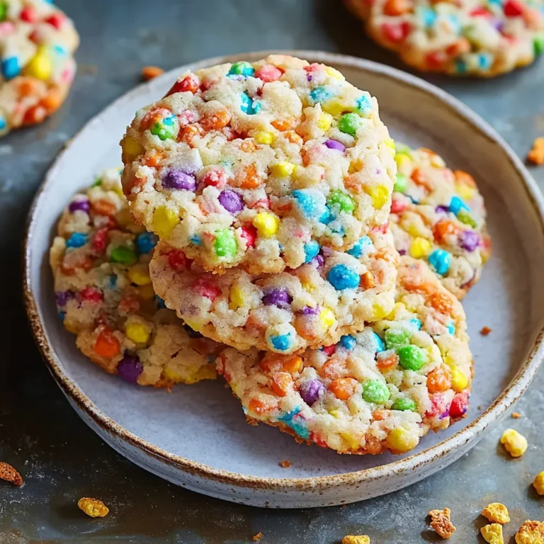 Colorful Fruity Pebbles Cookies Recipe