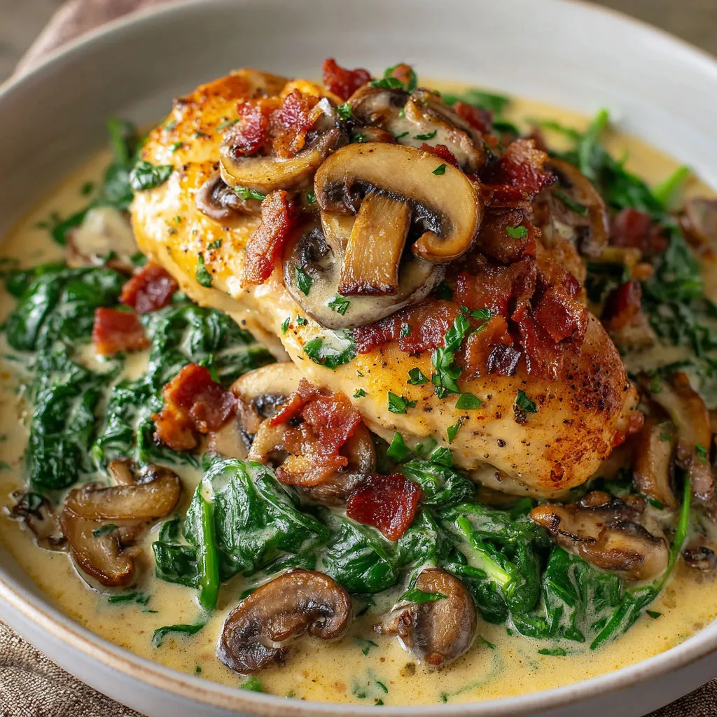 Creamed Spinach Smothered Chicken Recipe
