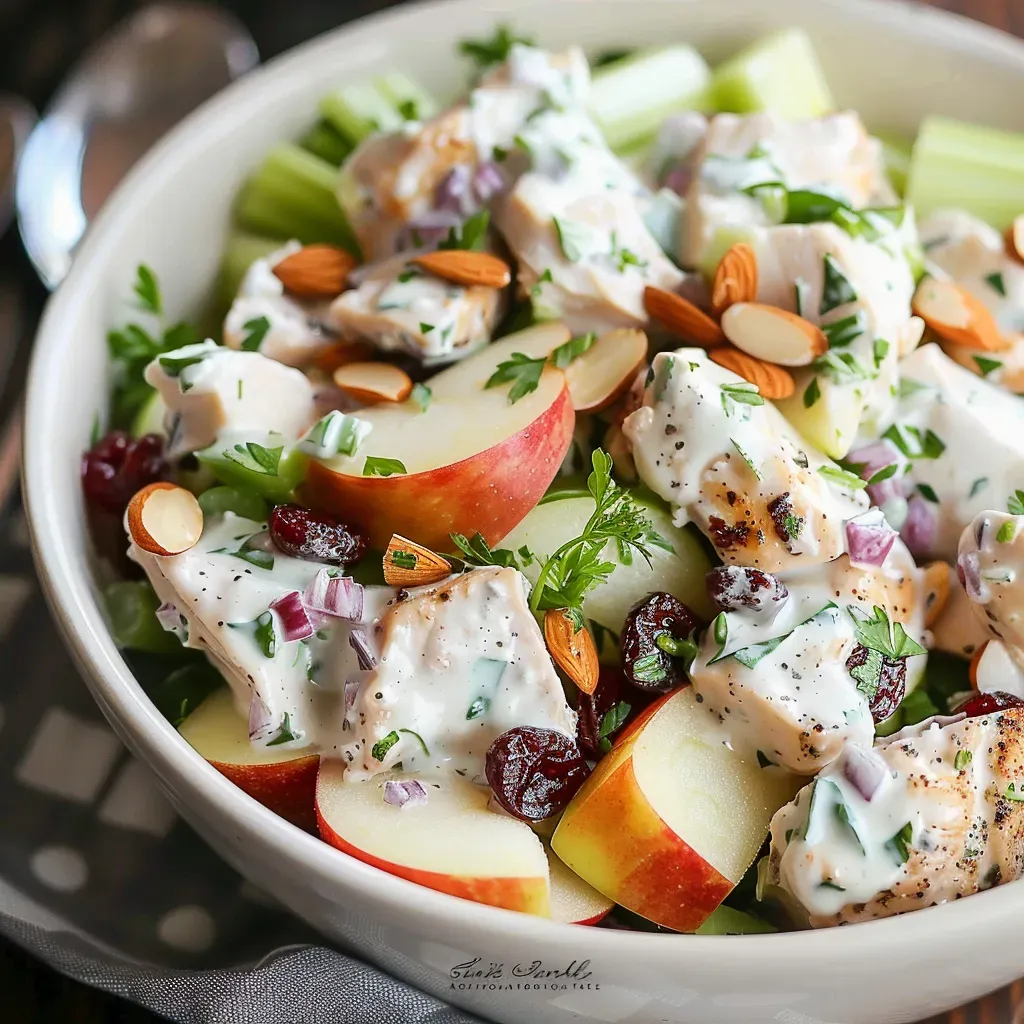 Creamy Chicken Salad with Apple and Grape