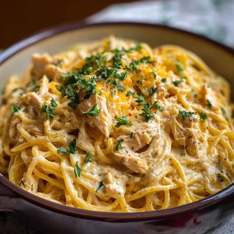 Creamy Crockpot Chicken Spaghetti: Easy Slow Cooker Recipe