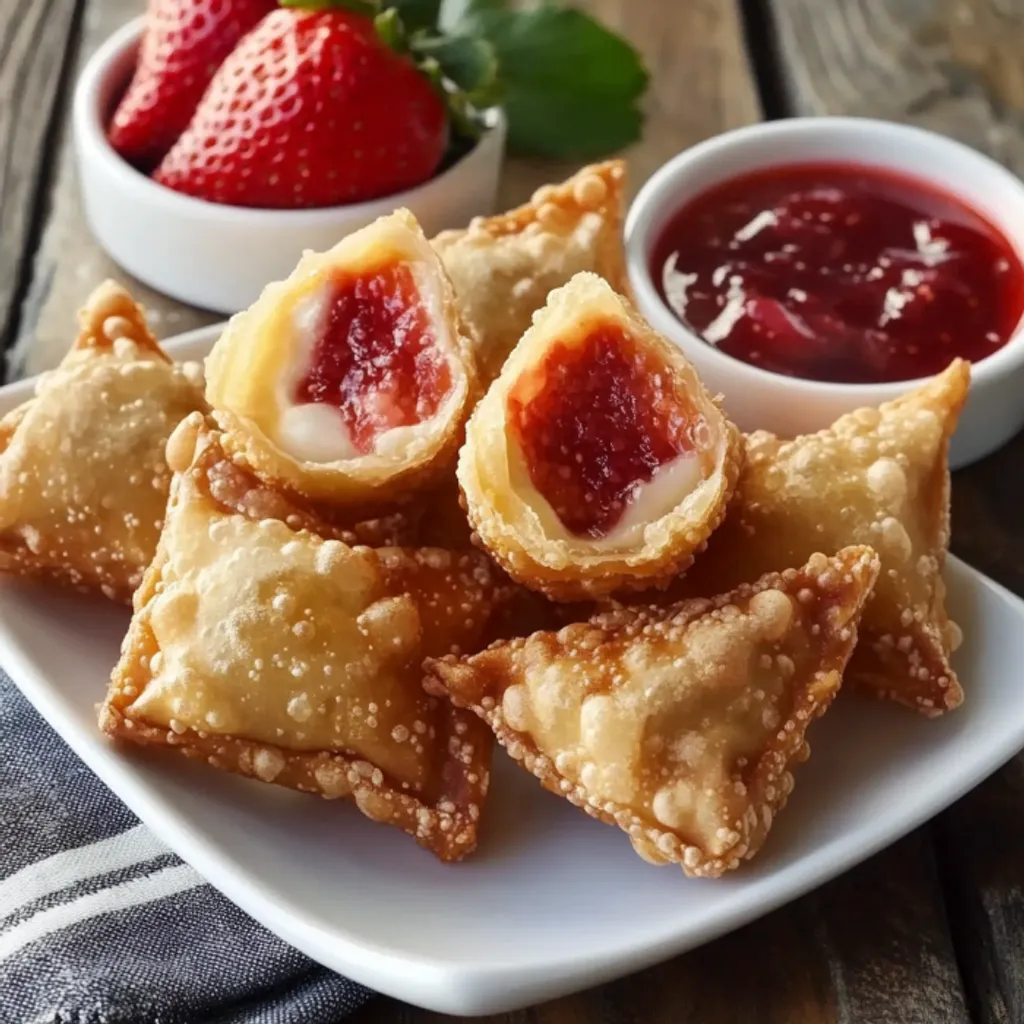 Crispy Cheesecake Wontons: Irresistible Deep-Fried Dessert