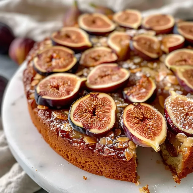 Decadent Almond Fig Upside Down Cake