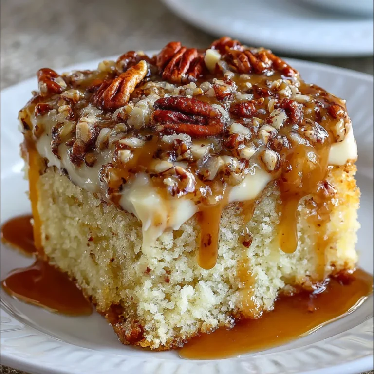 Decadent Butter Pecan Praline Poke Cake Recipe