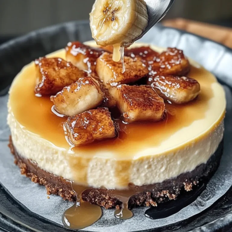 Decadent Caramelized Banana Rum Cheesecake