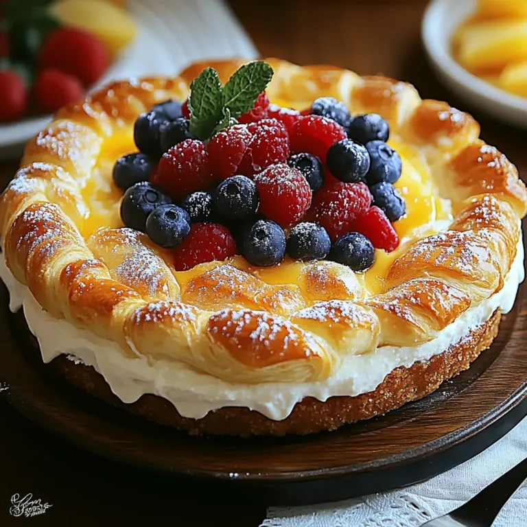 Decadent Crescent Cheesecake: Easy Recipe with Creamy Filling