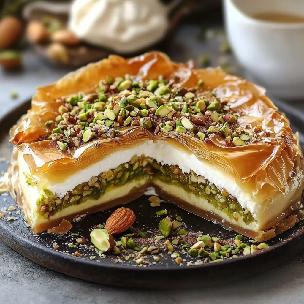 Decadent Honey Pistachio Baklava Cheesecake Recipe