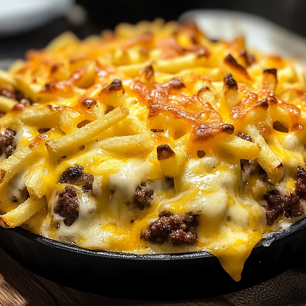 Delicious Cheeseburger French Fry Casserole