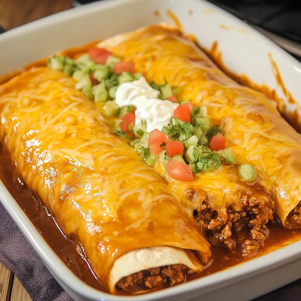 Flavorful Beef Burritos with Zesty Sauce