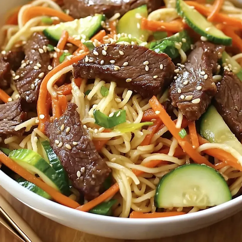 Savory Asian Beef Noodle Salad