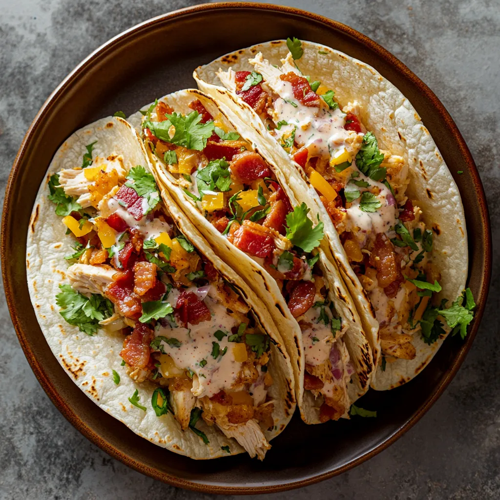 Savory Chicken Bacon Tacos Recipe