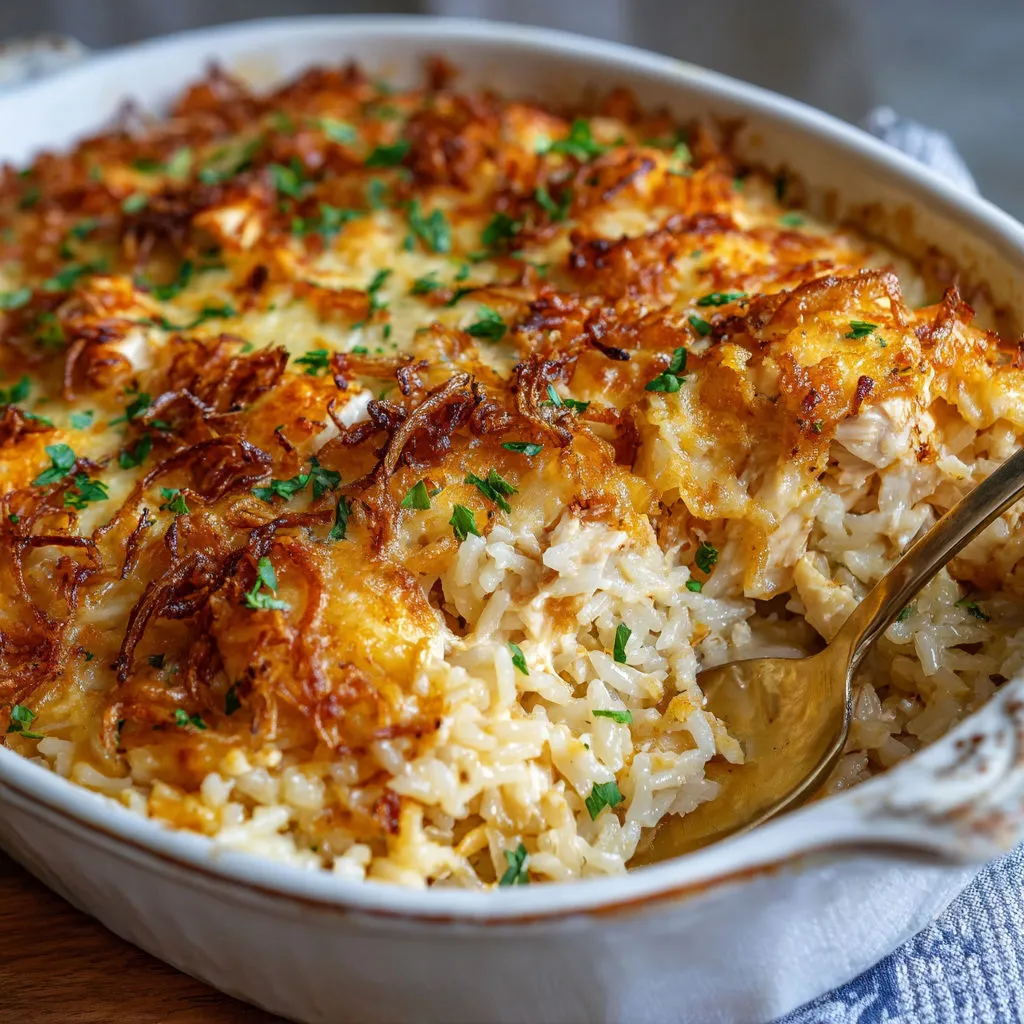 Savory French Onion Chicken Casserole with Rice