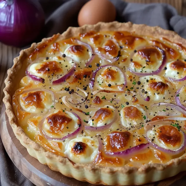 Savory Onion Cottage Cheese Tart Recipe