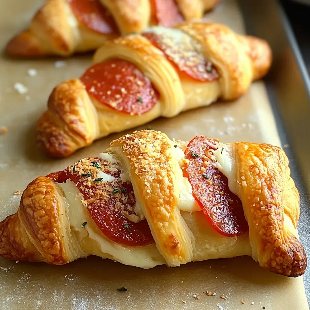 Savory Pepperoni Stuffed Crescent Rolls