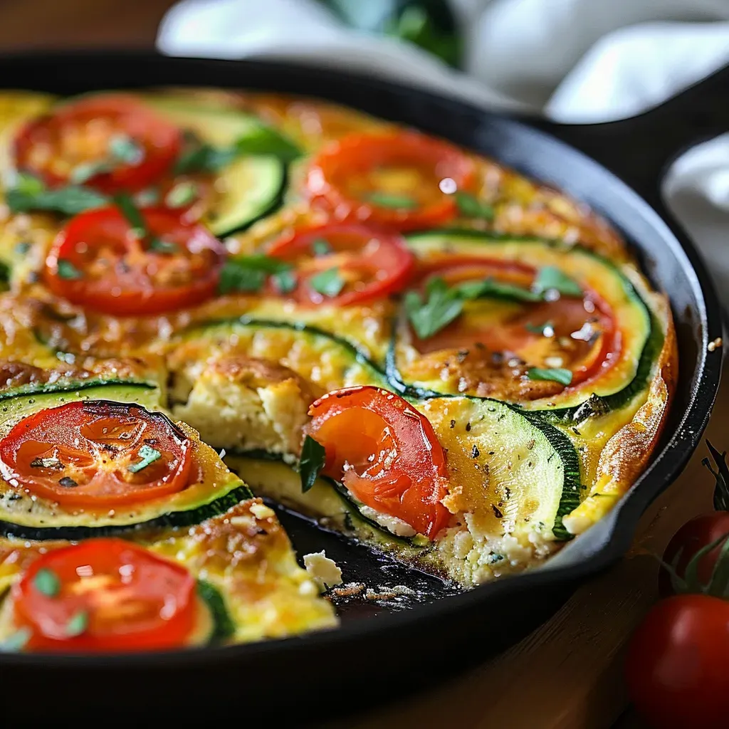 Savory Zucchini Tomato Frittata Recipe