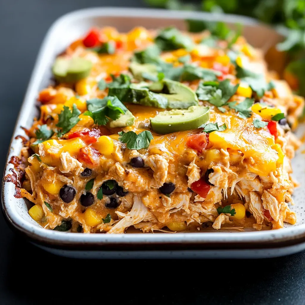 Sizzling Chicken Fajita Rice Bake