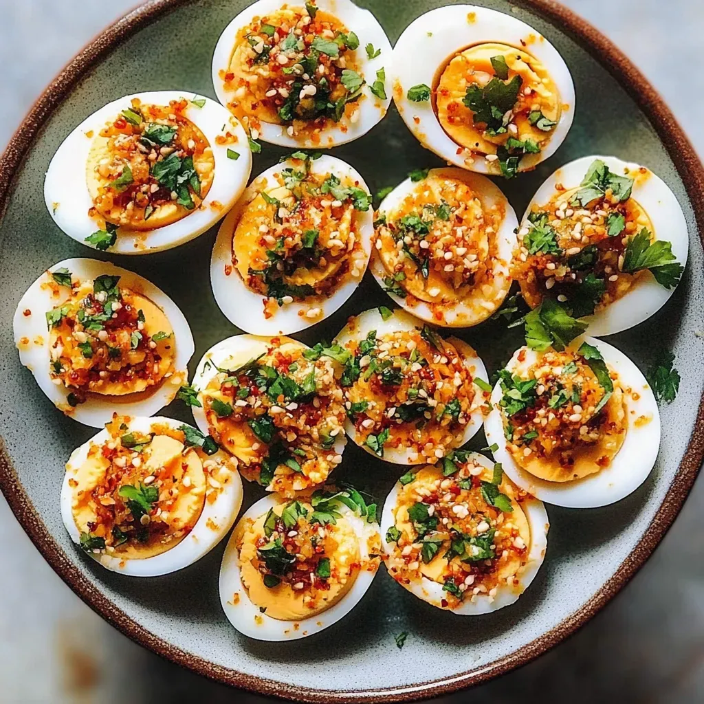 Spicy Garlic Chili Eggs Recipe