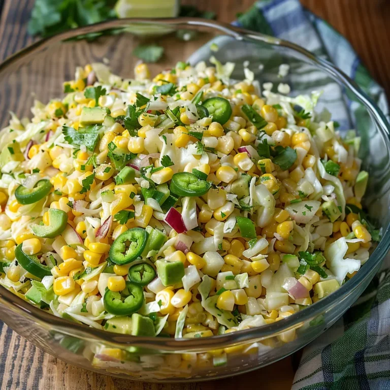 Spicy Jalapeno Corn Coleslaw Recipe