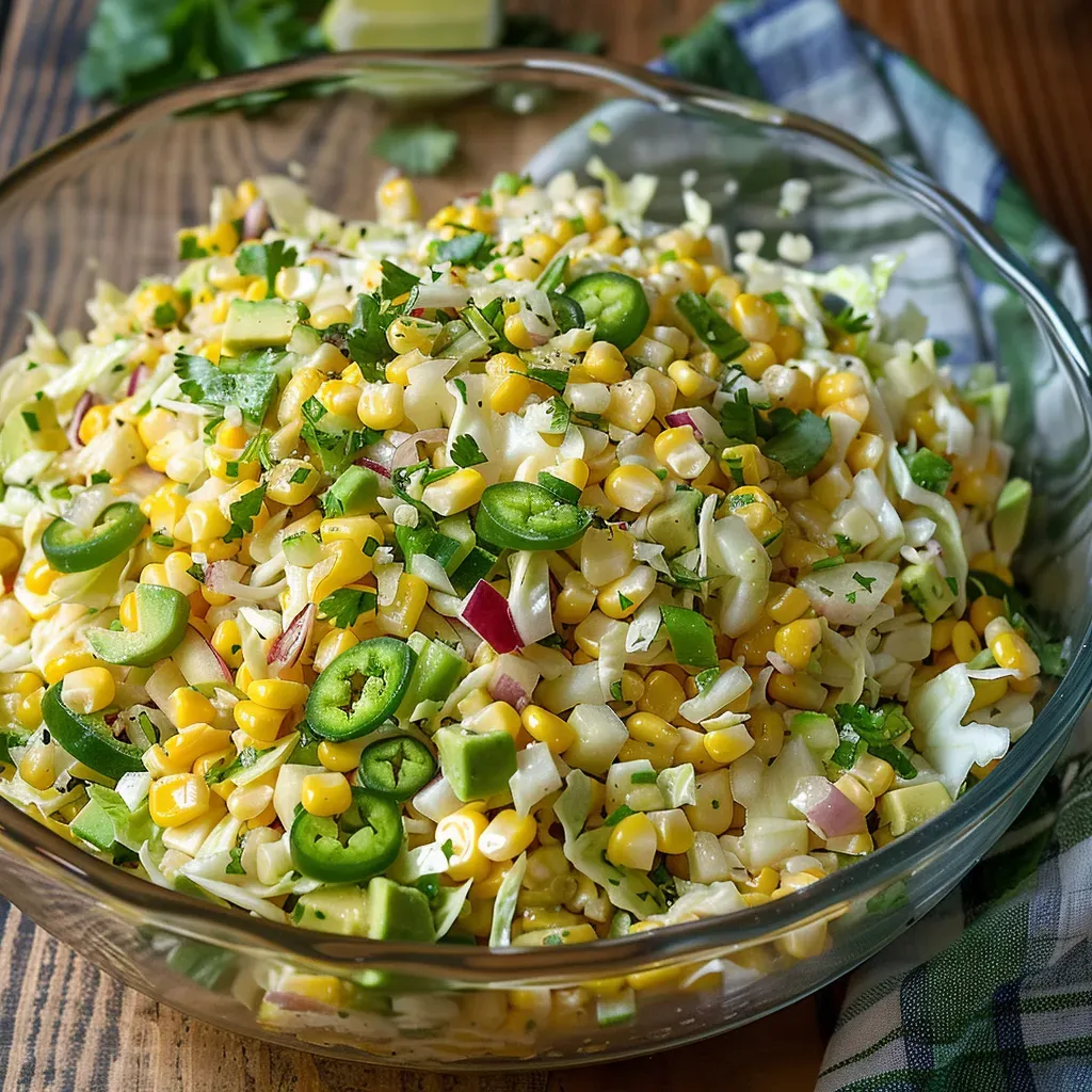 Spicy Jalapeno Corn Coleslaw Recipe