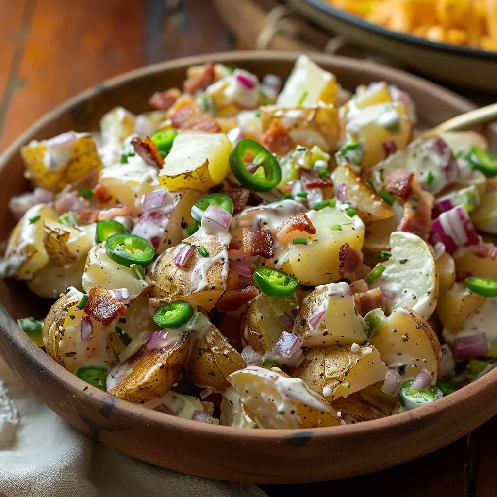 Spicy Jalapeno Popper Potato Salad Recipe
