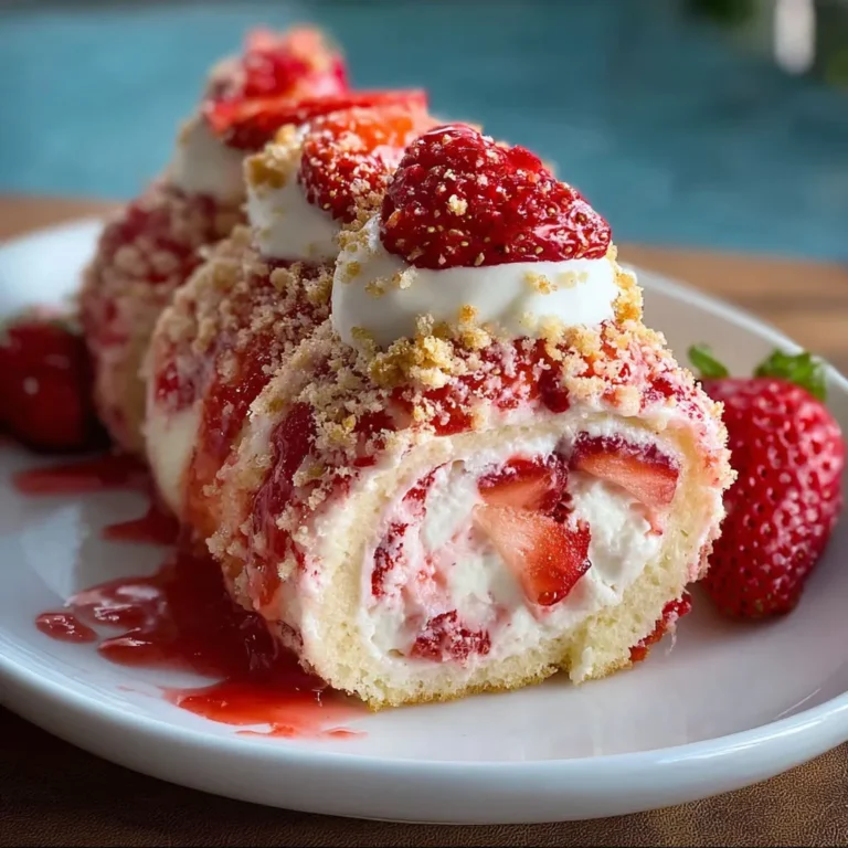 Strawberry Shortcake Cheesecake Roll Recipe