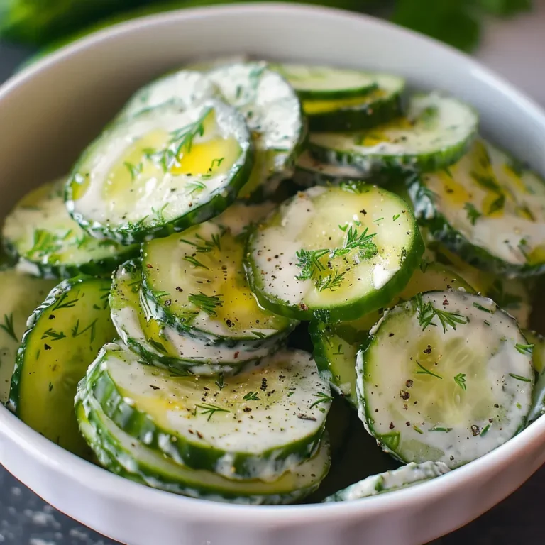 Tangy Pickle Juice Cucumber Salad