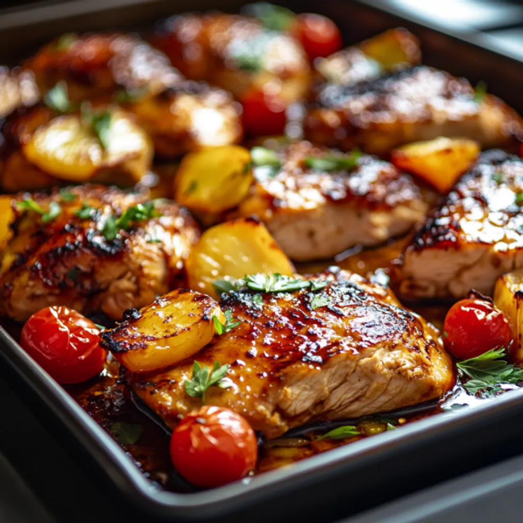Tropical Hawaiian Chicken and Vegetable Skewers
