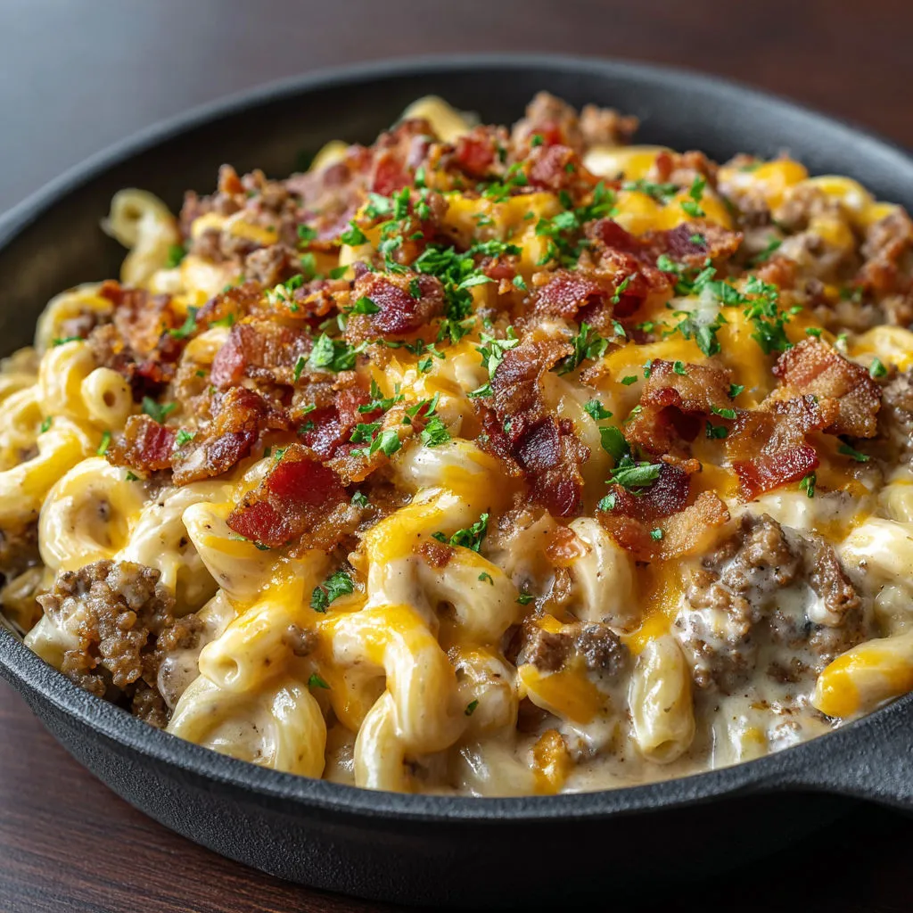 Ultimate Bacon Cheeseburger Alfredo Recipe