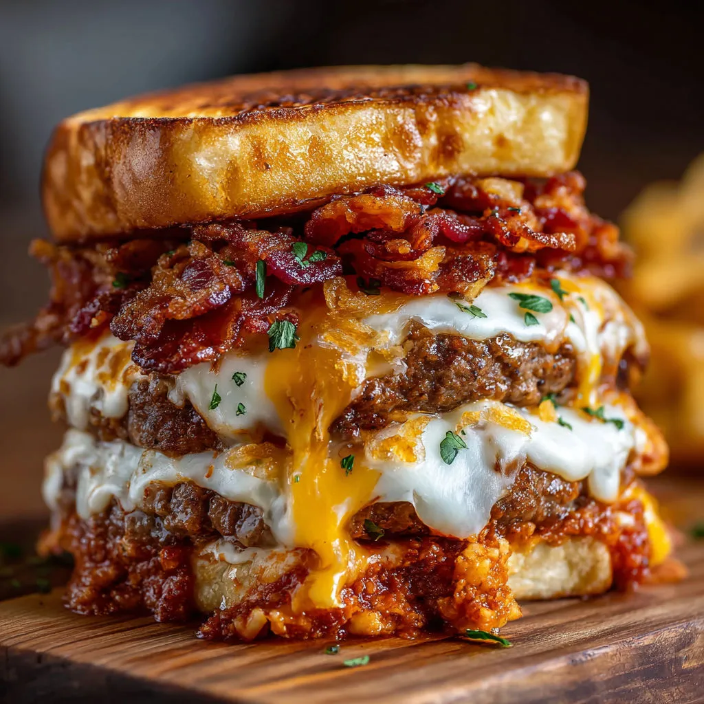Ultimate Bacon Lasagna Burger Stack Recipe