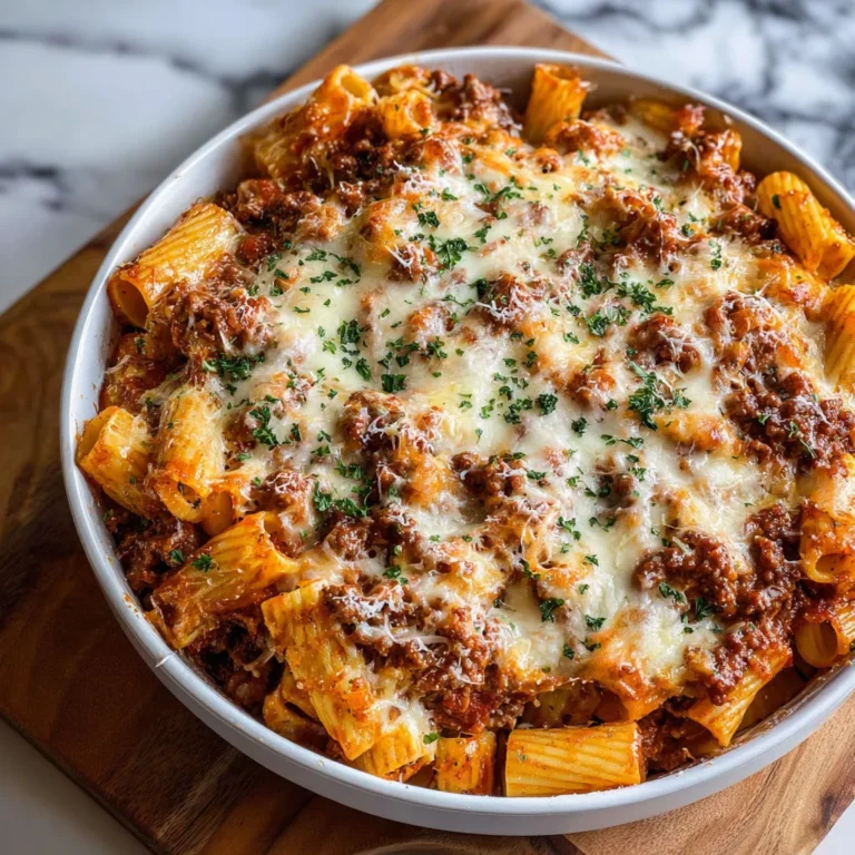 Ultimate Cheesy Beef Rigatoni Bake Recipe