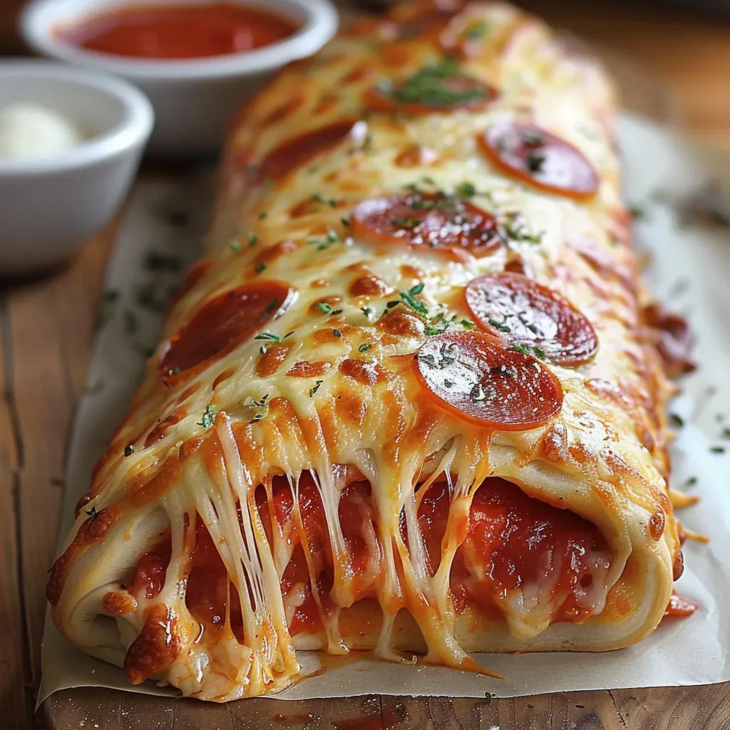 Ultimate Cheesy Pepperoni Stromboli Recipe