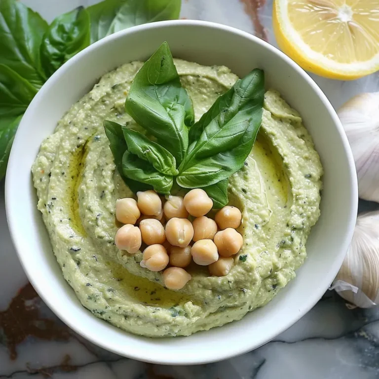 Zesty Lemon Basil Hummus Recipe