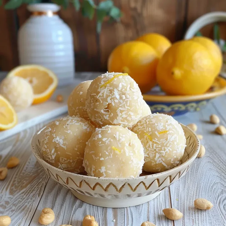 Zesty Lemon Cashew Bliss Balls
